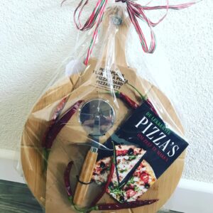 Pakket Pizza snijplank <br> en receptenboekje